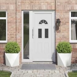 Jardini&egrave;re 2 pcs Blanc 50 x 50 x 50 cm Acier