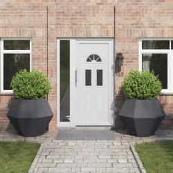 Jardini&egrave;re 2 pcs Anthracite 100 x 100 x 80 cm Acier