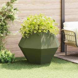 Jardini&egrave;re Vert olive 100 x 100 x 80 cm Acier