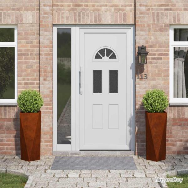Jardini�re 2 pcs Rouill� 30 x 30 x 75 cm
