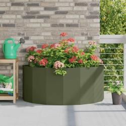 Jardini&egrave;re Vert olive 120 x 60 x 50 cm Acier