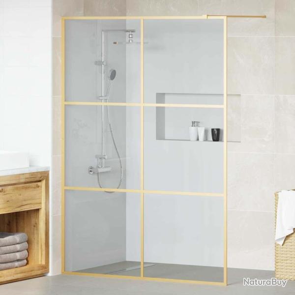 Mur de Douche � L'Italienne Dor� 140 x 195 cm verre tremp�