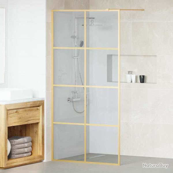 Mur de Douche � L'Italienne Dor� 100 x 195 cm verre tremp�