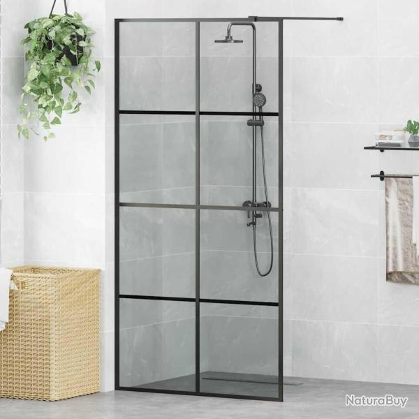 Mur de Douche � L'Italienne Noir 100 x 195 cm verre tremp�