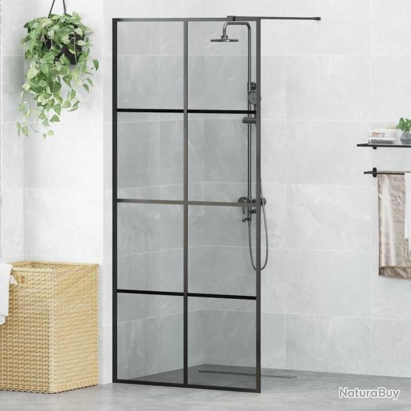 Mur de Douche � L'Italienne Noir 90 x 195 cm verre tremp�