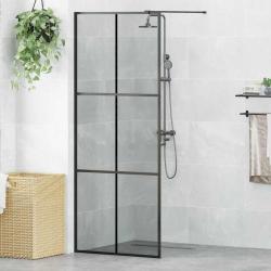 Mur de Douche &agrave; L'Italienne Noir 80 x 195 cm verre tremp&eacute;