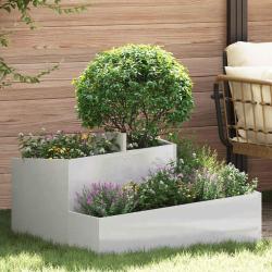 Cache-pot de jardin Argent 80 x 80 x 50 cm Acier inoxydable