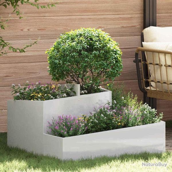 Cache-pot de jardin Argent 80 x 80 x 50 cm Acier inoxydable