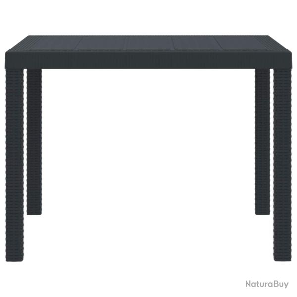 Table de Jardin Anthracite 100 x 100 x 73 cm polyrotin
