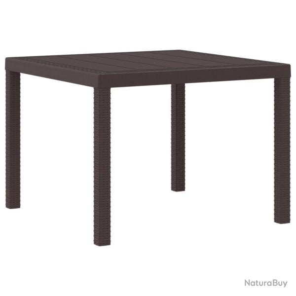 Table de Jardin Marron 100 x 100 x 73 cm polyrotin