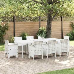 Table de Jardin Blanc 250 x 100 x 73 cm polyrotin