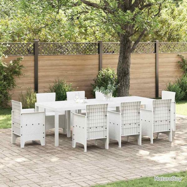 Table de Jardin Blanc 250 x 100 x 73 cm polyrotin