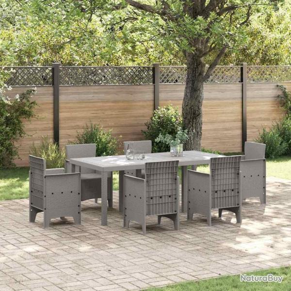 Table de Jardin Gris clair 200 x 100 x 73 cm polyrotin