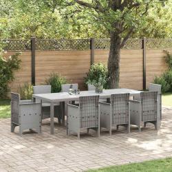 Table de Jardin Gris clair 250 x 100 x 73 cm polyrotin