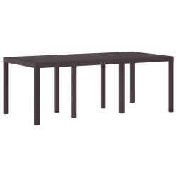 Table de Jardin Marron 200 x 100 x 73 cm polyrotin
