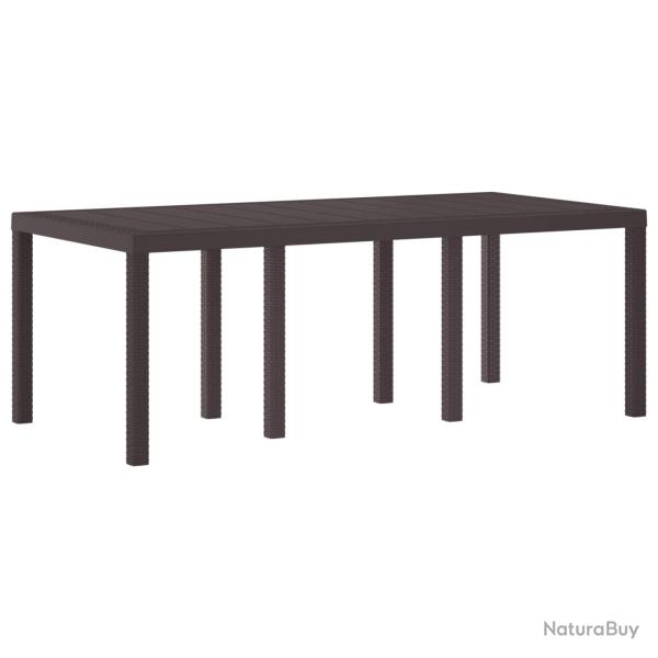 Table de Jardin Marron 200 x 100 x 73 cm polyrotin