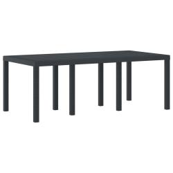 Table de Jardin Anthracite 200 x 100 x 73 cm polyrotin