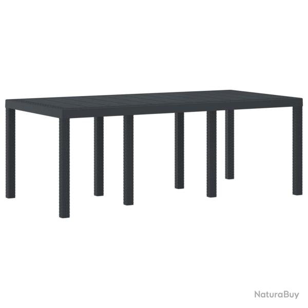 Table de Jardin Anthracite 200 x 100 x 73 cm polyrotin