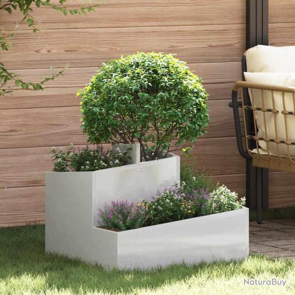 Cache-pot de jardin Argent 60 x 60 x 50 cm Acier inoxydable