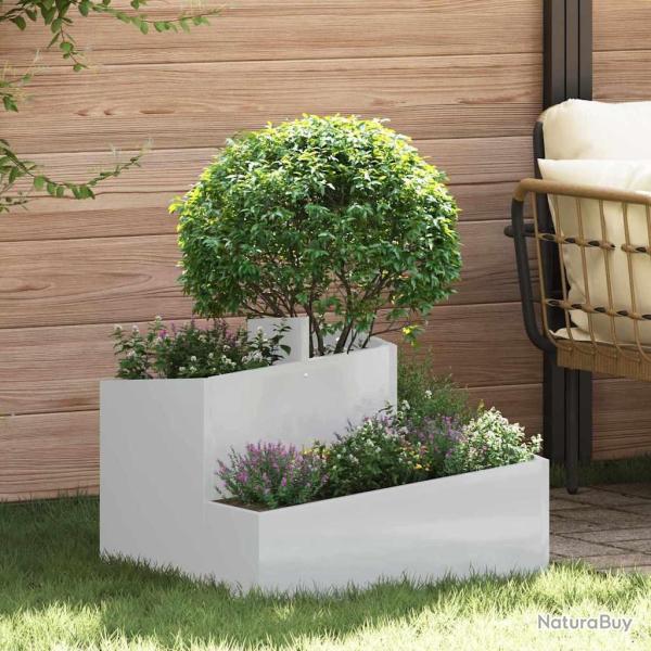 Cache-pot de jardin Argent 60 x 60 x 50 cm Acier galvanis�