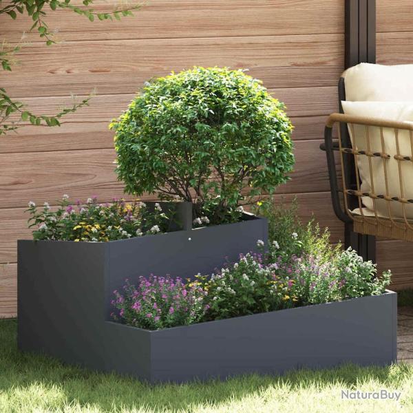 Cache-pot de jardin Anthracite 80 x 80 x 50 cm