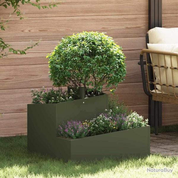 Cache-pot de jardin Vert olive 60 x 60 x 50 cm