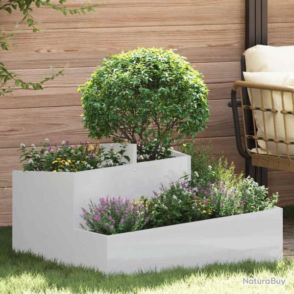 Cache-pot de jardin Argent 80 x 80 x 50 cm Acier galvanis�