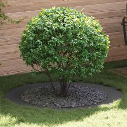 adapt&eacute; pour anneaux d'arbre plats 5 pcs Noir &Oslash;90 / 120 cm Acier