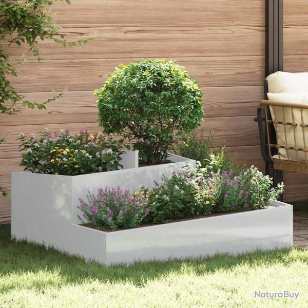 Cache-pot de jardin Argent 100 x 100 x 50 cm Acier galvanis�
