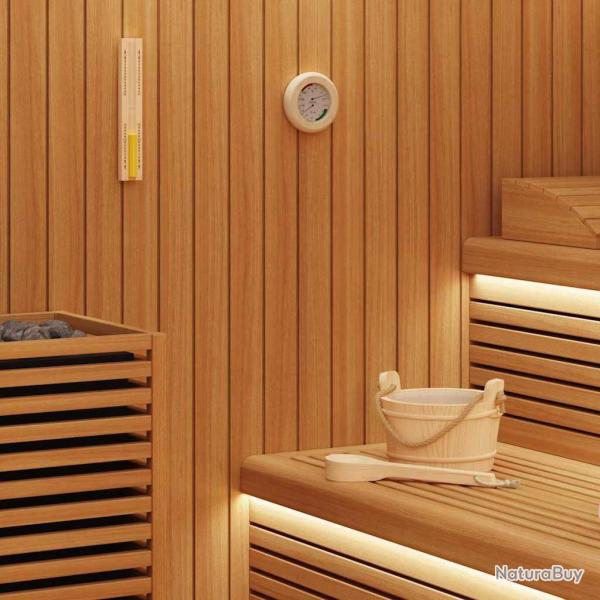 Ensemble d'accessoires de sauna 4 pcs Marron