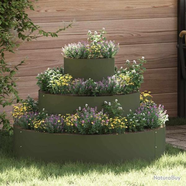 Cache-pot de jardin Vert olive 90 x 90 x 20 cm