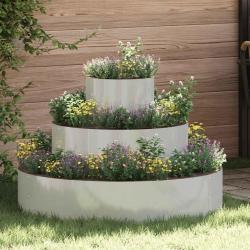 Cache-pot de jardin Argent 90 x 90 x 20 cm Acier galvanis&eacute;