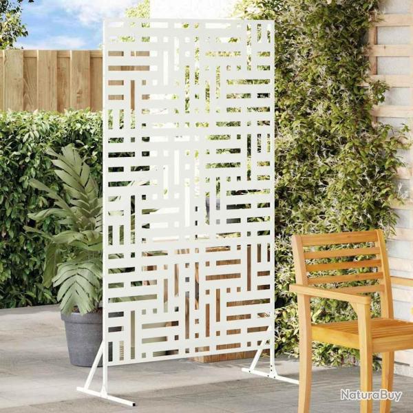 �cran de confidentialit� Blanc 100 x 50 x 180 cm Acier