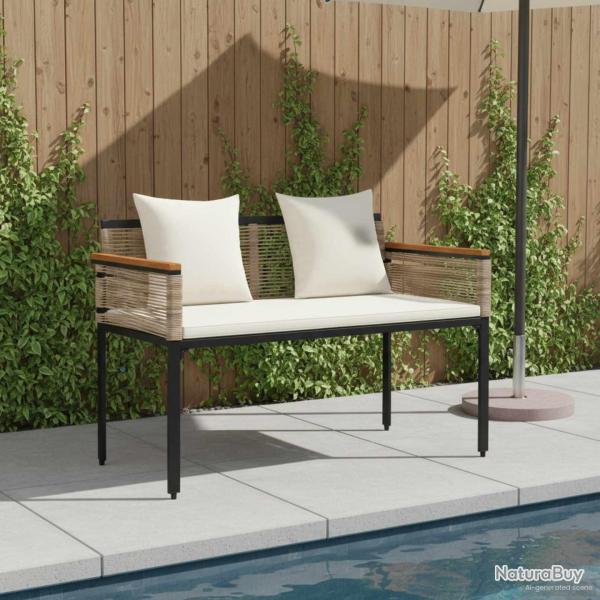 Banc ext�rieur Beige et blanc cr�me 117 x 54 x 74.5 cm