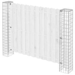 Poteau de cl&ocirc;ture. 2 pcs Argent&eacute; 20 x 20 x 190 cm M&eacute;tal