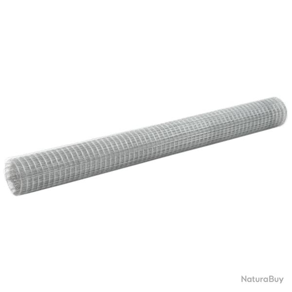 Grillage pour voli�re acier galvanis� 25x1,5 m argent�