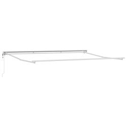 Cadre de store r&eacute;tractable &eacute;lectrique Blanc 5 x 3 m Acier