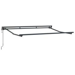 Cadre de store r&eacute;tractable &eacute;lectrique Anthracite 3 x 2 m Acier