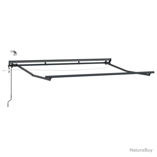 Cadre de store �lectrique avec LED Anthracite 3 x 2 m Aluminium
