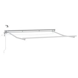 Cadre de store &eacute;lectrique avec LED Blanc 3,5 x 2 m Aluminium