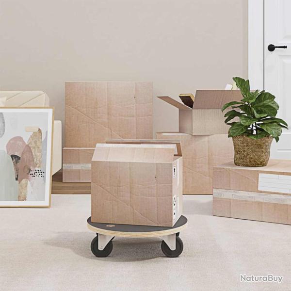 Chariot de Transport 6 pcs Gris Contreplaqu�