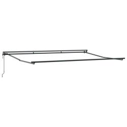 Cadre de store r&eacute;tractable &eacute;lectrique Anthracite 4 x 2 m Acier