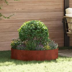 Anneau de jardini&egrave;re 5 pcs Marron 80 x 80 x 20 cm Acier patin&eacute;