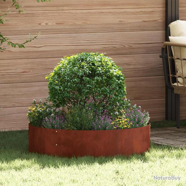 Anneau de jardini�re 5 pcs Marron 80 x 80 x 20 cm Acier patin�