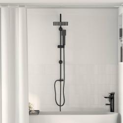 Syst&egrave;me de Douche Noir 47 x 20 x 95 cm Acier inoxydable