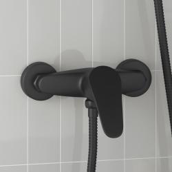 Robinet de Douche Mixer Noir G 1 / 2 pouces