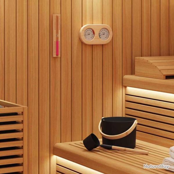 Ensemble d'accessoires de sauna 4 pcs Noir