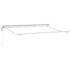 Cadre de store r&eacute;tractable &eacute;lectrique Blanc 3,5 x 2,5 m Acier