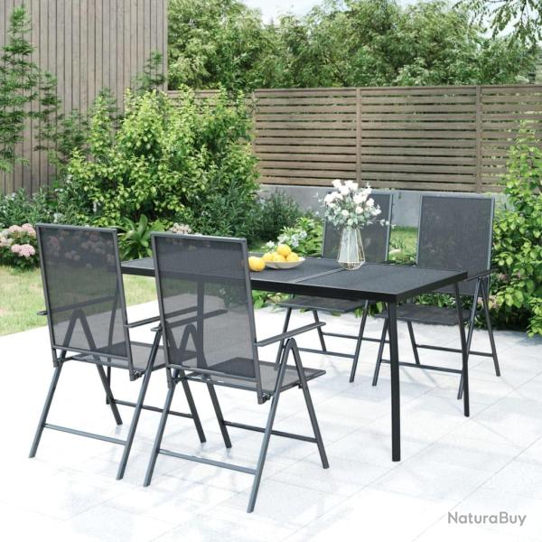 Table de jardin anthracite 165x80x72 cm Treillis d'acier