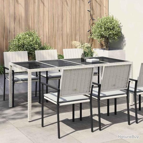 Table de Jardin Blanc 190 x 90 x 75 cm polyrotin